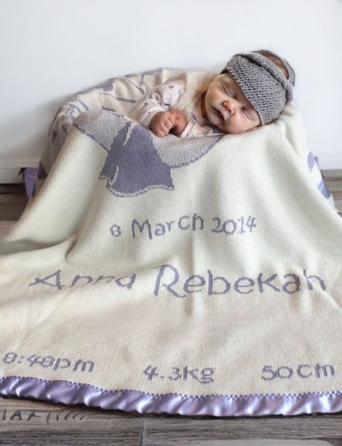 hammock personalized merino baby blanket