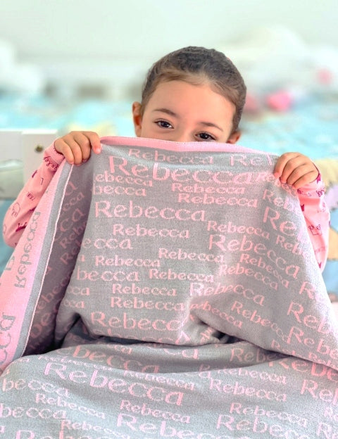 merino baby blanket personalized with names