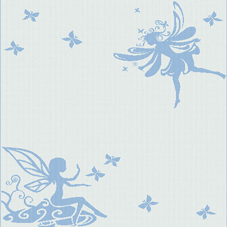 Girls Blanket Butterfly Fairy cuddly color blue.