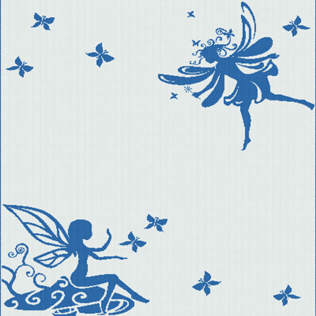 Load image into Gallery viewer, Girls Blanket Butterfly Fairy cuddly color paris blue.
