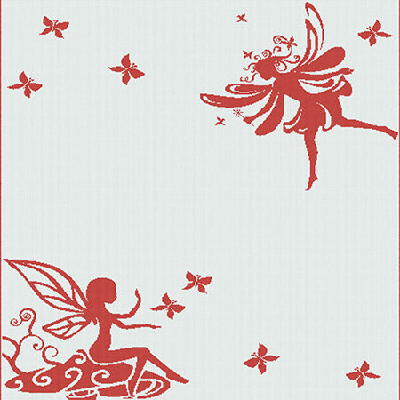 Girls Blanket Butterfly Fairy cuddly color red.