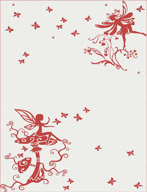 Girls Blanket Butterfly Fairy large color red.