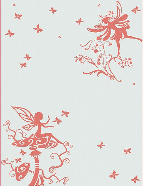 Girls Blanket Butterfly Fairy large color watermelon.