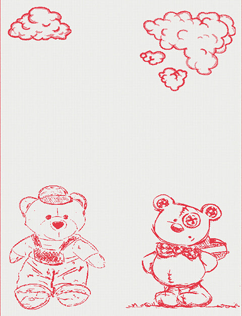 cotton baby customized blanket Bear pattern large color white watermelon