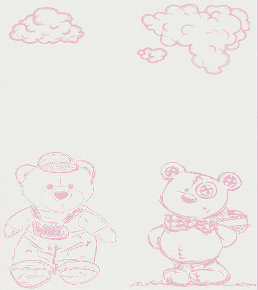 cotton baby customized blanket Bear pattern small color white pink.