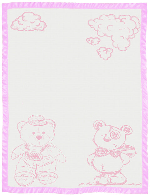 Customized Cotton Blanket (with Satin option) - Bear pattern