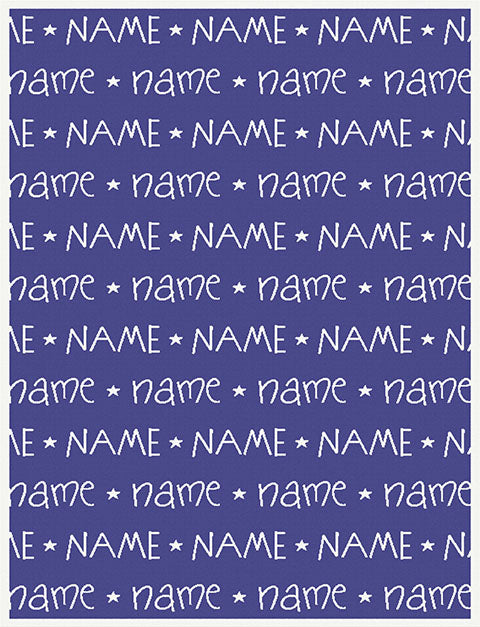teen name on blanket you are star pattern size large color passion blue.