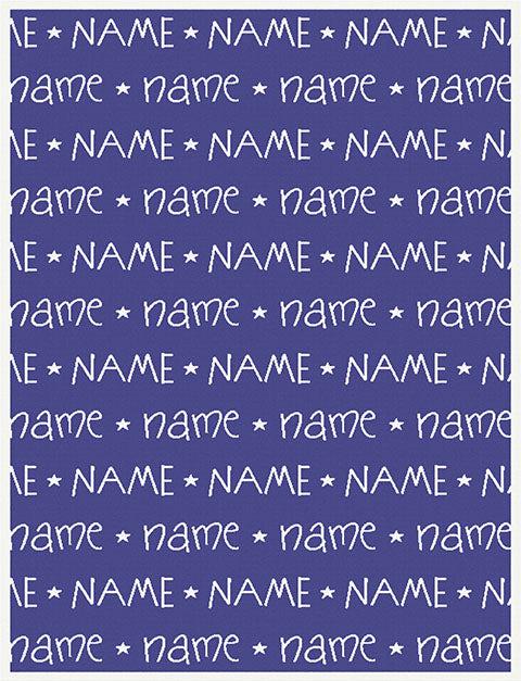 teen name on blanket you are star pattern size large color passion blue.