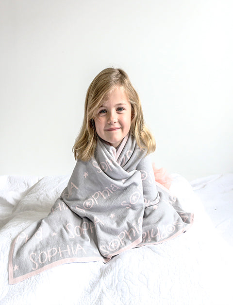 teen name on blanket you are star pattern size large color pewter customized.