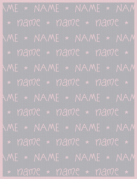 teen name on blanket you are star pattern size large color pewter.